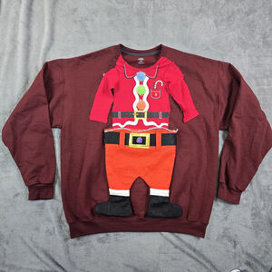 Ugly Christmas Sweater XL 3D Santa Costume Handmade Funny Holiday Party